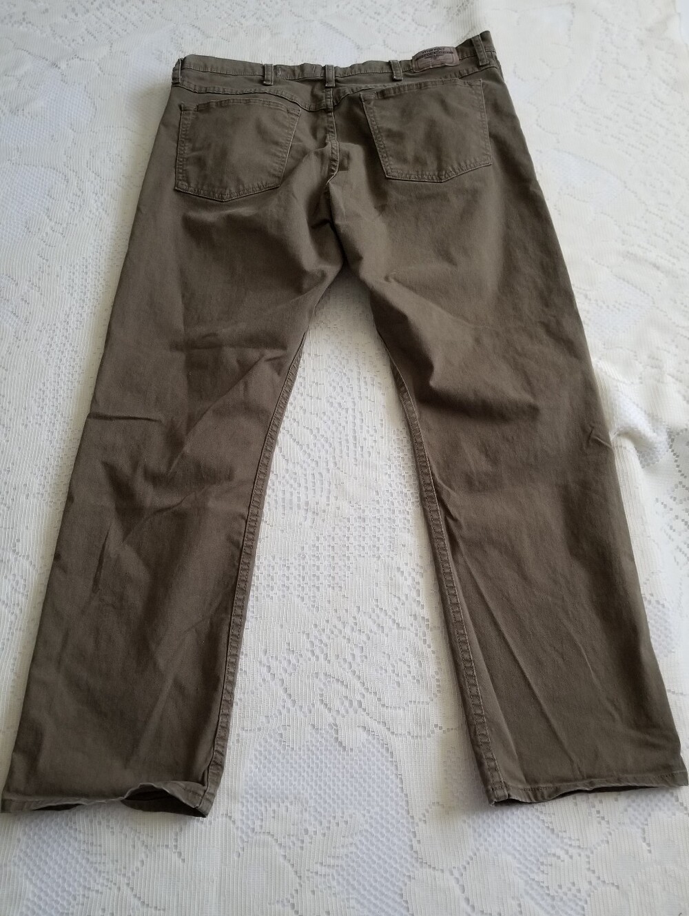 Y2K Wrangler Brown Straight Fit Pants Streetwear Men's 38 x 30